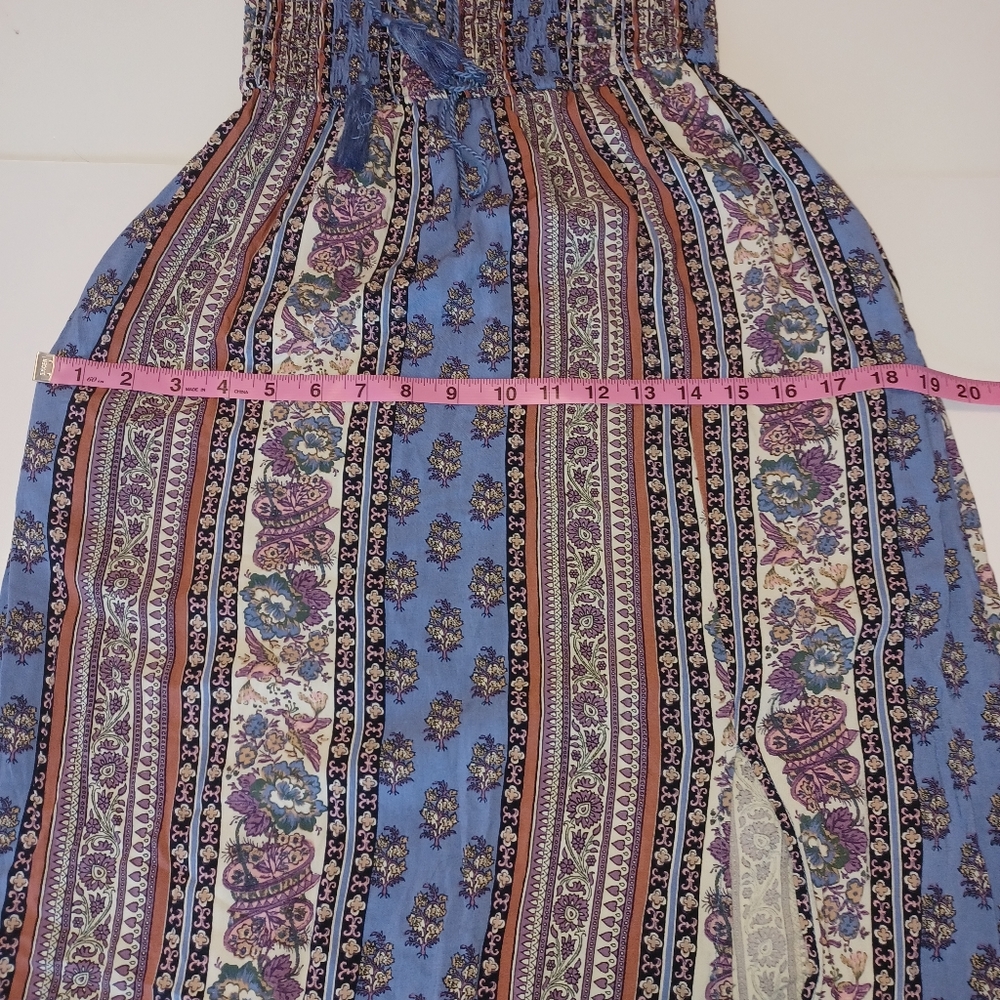 Band of Gypsies Boho Smocked Maxi Dress Women's Sz Small - Picture 10 of 12
